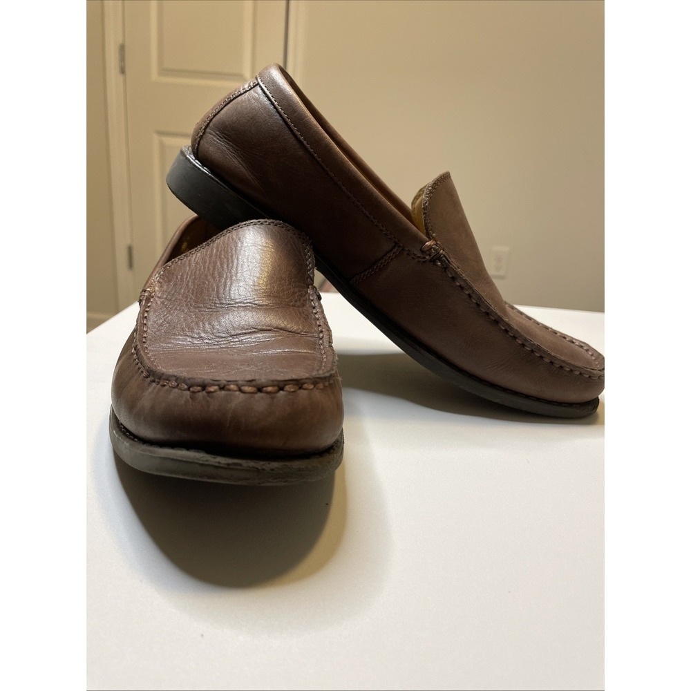 GH Bass & Co Loafers Men's 7.5 Brown Leather Moc Toe‎ Classic Preppy